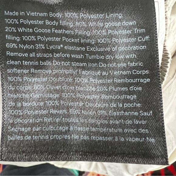 Lululemon Down Puffer Jacket Size L Maple Metamorphosis Light Neutral Multi - Picture 6 of 16